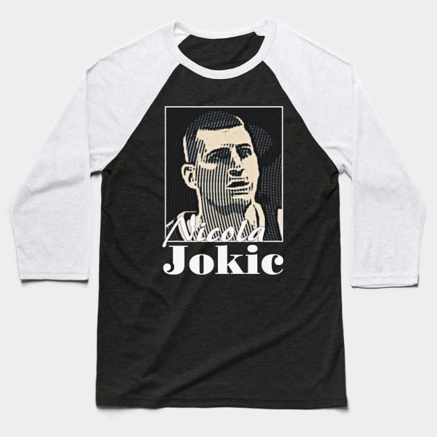 Nikola Jokic Vintage Art Baseball T-Shirt by Zachariya420